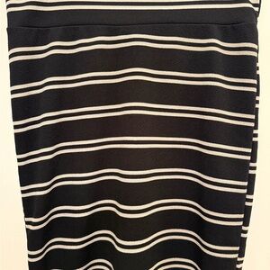 LuLaRoe Black and White Striped Pencil Skirt